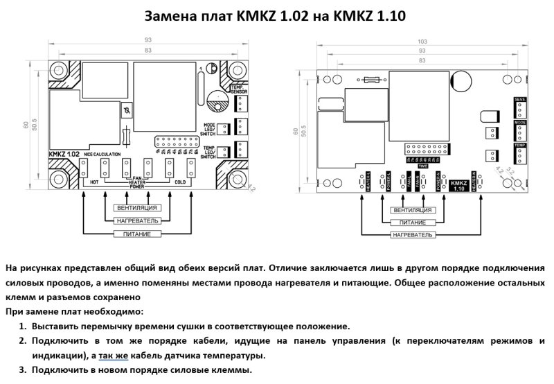 Плата терморегулирующая KMKZ-1.02, KMKZ-1.10